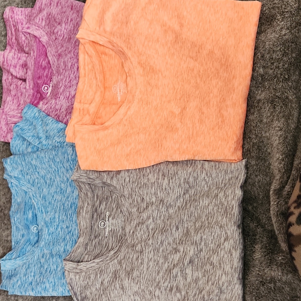 4 Essentials Vibrant Orange, Blue, Purple, Gray Kids Long Sleeve Tee For 25